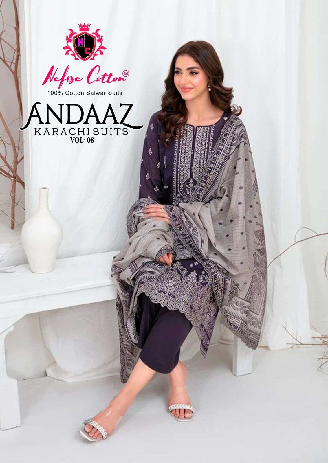 ANDAAZ KARACHI SUITS VOL 08 by NAFISA COTTON 